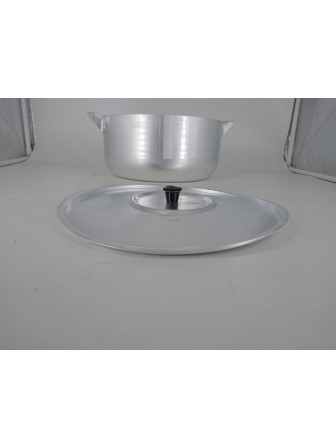 Уценка 25-1310 Кастрюля алюминиевая Демидовский завод МТ-073, 6 л, с крышкой, матовая