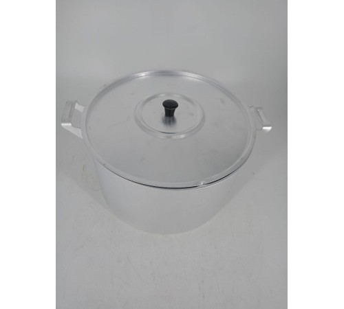 Уценка 25-1544 Кастрюля алюминиевая Демидовский завод МТ-084, 8 л, с крышкой, матовая