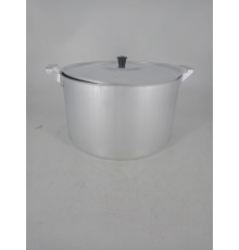 Уценка 25-1784 Кастрюля алюминиевая Демидовский завод МТ-084, 8 л, с крышкой, матовая