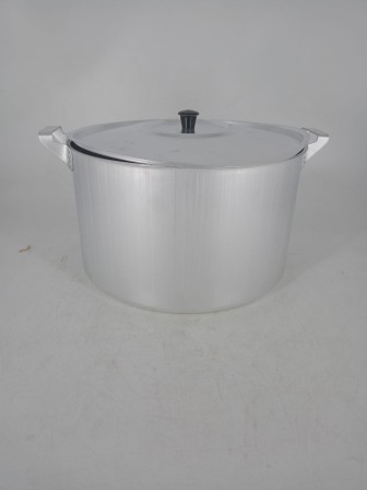 Уценка 25-1784 Кастрюля алюминиевая Демидовский завод МТ-084, 8 л, с крышкой, матовая