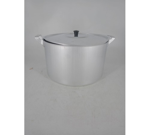 Уценка 25-1784 Кастрюля алюминиевая Демидовский завод МТ-084, 8 л, с крышкой, матовая