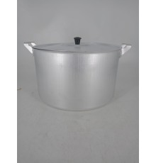 Уценка 25-1887 Кастрюля алюминиевая Демидовский завод МТ-084, 8 л, с крышкой, матовая