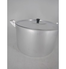 Уценка 25-1887 Кастрюля алюминиевая Демидовский завод МТ-084, 8 л, с крышкой, матовая