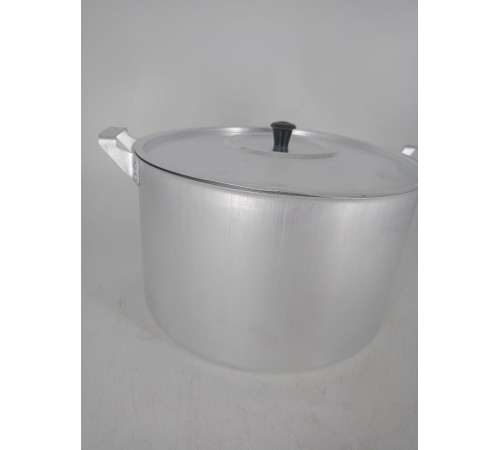 Уценка 25-1887 Кастрюля алюминиевая Демидовский завод МТ-084, 8 л, с крышкой, матовая