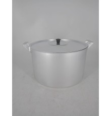 Уценка 25-1934 Кастрюля алюминиевая Демидовский завод МТ-084, 8 л, с крышкой, матовая