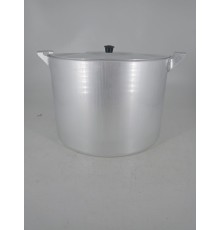 Уценка 25-1907 Кастрюля алюминиевая Демидовский завод МТ-085, 10 л, с крышкой, матовая