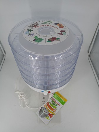 Уценка 25-1839 Электросушилка Ветерок-2, 6 поддонов, прозрачный