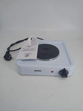 Уценка 25-1248 Электрическая плитка Мечта 111Ч белая, 1 конфорка, чугун