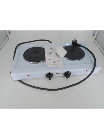 Уценка 25-1691 Электрическая плитка Мечта 211Ч белая, 2 конфорки, чугун