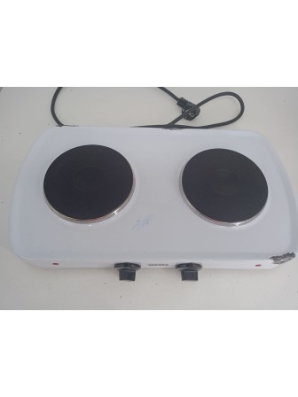 Уценка 25-0470 Электрическая плитка Мечта 212Ч белая, 2 конфорки, чугун