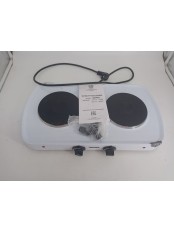 Уценка 25-0470 Электрическая плитка Мечта 212Ч белая, 2 конфорки, чугун