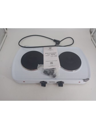 Уценка 25-0470 Электрическая плитка Мечта 212Ч белая, 2 конфорки, чугун