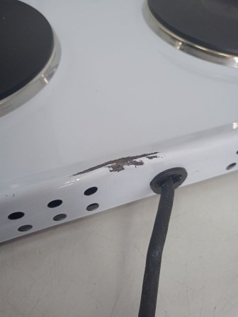 Уценка 25-0470 Электрическая плитка Мечта 212Ч белая, 2 конфорки, чугун