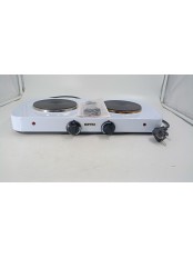 Уценка 25-0654 Электрическая плитка Мечта 212Ч белая, 2 конфорки, чугун