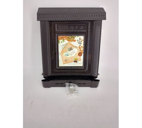 Уценка 24-1762 Почтовый ящик пластиковый Декор коричневый, М6434