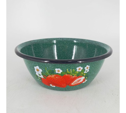 Уценка 25-1534 Миска 1,5л 1с7с Клубника садовая, изумр. с зерн.