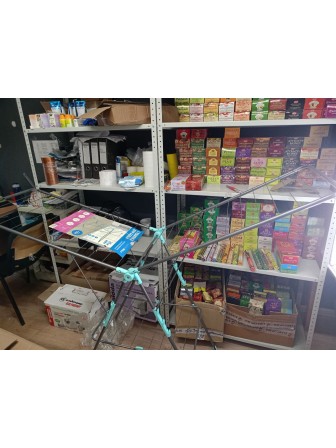 Уценка 24-0848 Сушилка для белья напольная, раскладная, Nika, СБ8, серебряная