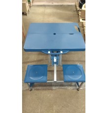 Уценка 24-1441 Стол складной со скамейками в чемодане Ecos TD-12
