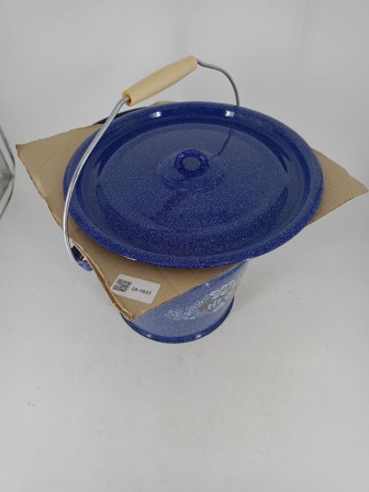 Уценка 25-1833 Ведро 12л с крышкой 1с28с Голубика синее с зерн.