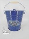 Уценка 25-1833 Ведро 12л с крышкой 1с28с Голубика синее с зерн.