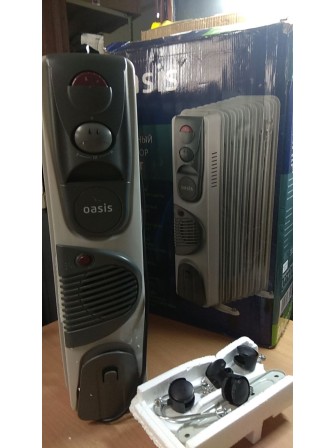 Уценка 23-2456 Масляный радиатор Oasis BB-20T с тепловентилятором, 2000 Вт, 9 секций