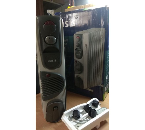 Уценка 23-2456 Масляный радиатор Oasis BB-20T с тепловентилятором, 2000 Вт, 9 секций