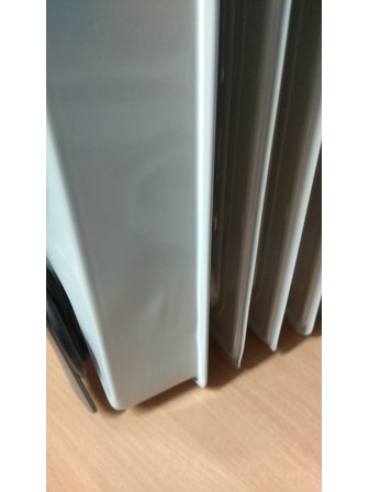 Уценка 23-2864 Масляный радиатор обогреватель электрический Oasis BB-20T для дома дачи с тепловентилятором (2000 Вт, 9 секций), регулируемый термостат напольный с колесиками