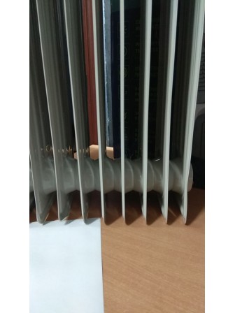 Уценка 23-2864 Масляный радиатор обогреватель электрический Oasis BB-20T для дома дачи с тепловентилятором (2000 Вт, 9 секций), регулируемый термостат напольный с колесиками