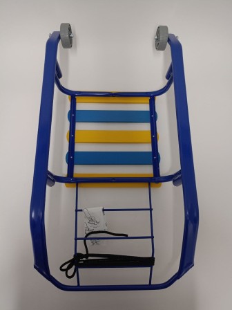 Уценка 22-4033 Санки Тимка T3K/C2 синие спинка, ручка, ремень, кол