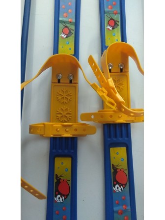 Уценка 23-3407 Лыжи детские "Олимпик Спорт" Снегири 66/75 с палками