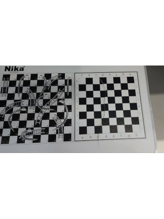 Уценка 23-0626 Стол складной Nika ССТ-5/И, серебристый, с шахматной разметкой