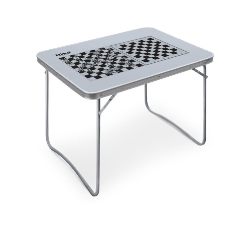 Уценка 23-0626 Стол складной Nika ССТ-5/И, серебристый, с шахматной разметкой