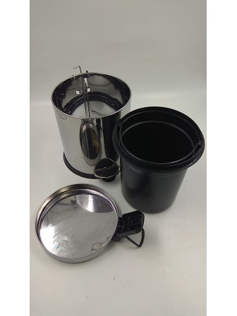 Уценка 24-1087 Ведро для мусора нерж.с педалью 5л Perilla