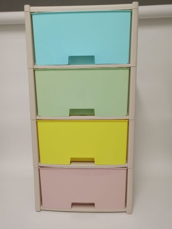 Уценка 25-1601 Комод пластиковый Альтернатива Колорит M7838, 4 секции, цветной