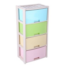 Уценка 25-1601 Комод пластиковый Альтернатива Колорит M7838, 4 секции, цветной