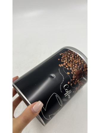 Уценка 25-0699 Банка с крышкой металлическая MALLONY "Кофе", круглая, объем 900 мл