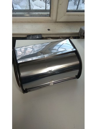 Уценка 23-3237 Хлебница с крышкой нержавеющая сталь Mallony Grano