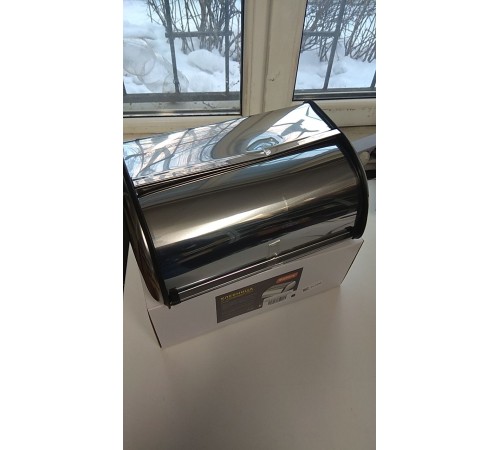 Уценка 23-3398 Хлебница с крышкой нержавеющая сталь Mallony Grano