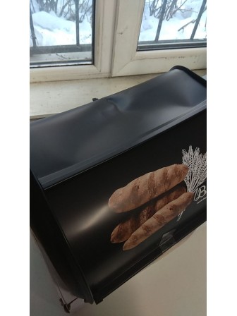 Уценка 23-3397 Хлебница MALLONY "Хлеб" черная