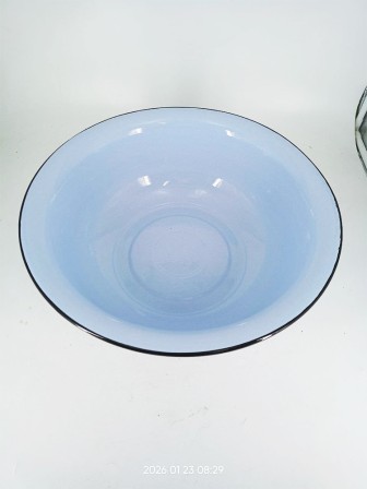 Уценка 25-2068 Таз эмалированный 12 л, Стальэмаль 2с31, без рисунка, серо-голубой