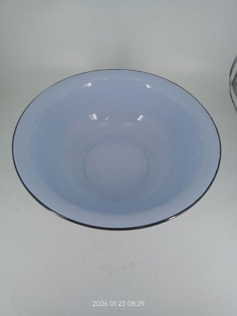 Уценка 25-2068 Таз эмалированный 12 л, Стальэмаль 2с31, без рисунка, серо-голубой