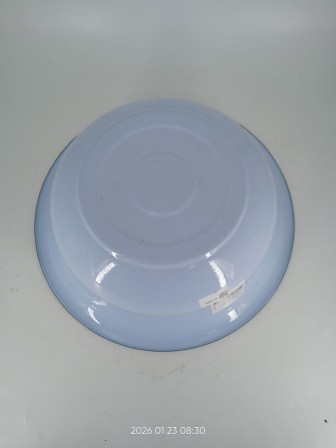 Уценка 25-2068 Таз эмалированный 12 л, Стальэмаль 2с31, без рисунка, серо-голубой