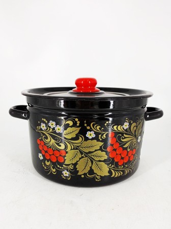 Уценка 25-2198 Кастрюля Стальэмаль, Рябина 7 л