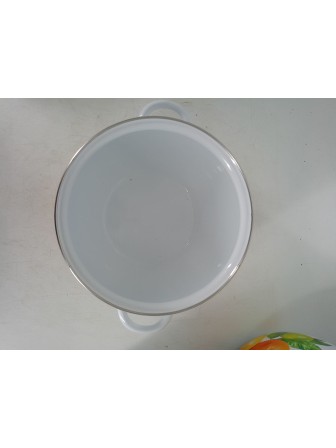 Уценка 25-2265 Набор кастрюль эмалированных (2 л, 3 л, 4 л) л, Стальэмаль 6КН021М, Orange, белоснежный