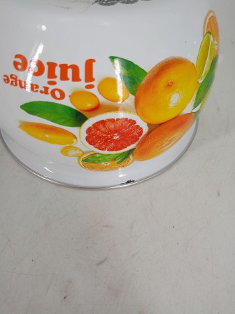 Уценка 25-2265 Набор кастрюль эмалированных (2 л, 3 л, 4 л) л, Стальэмаль 6КН021М, Orange, белоснежный