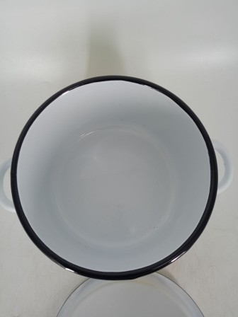 Уценка 25-2382 Набор кастрюль эмалированных (1,5 л, 2,9 л, 4,5 л, 3,5 л) л, Стальэмаль 1с142, Фрутта, белоснежный