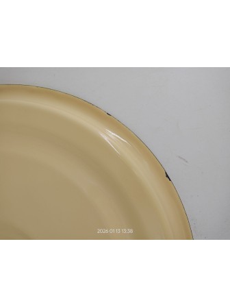 Уценка 26-0020 Ведро эмалированное 12 л, с крышкой, Стальэмаль 2с28, без рисунка, кремовый