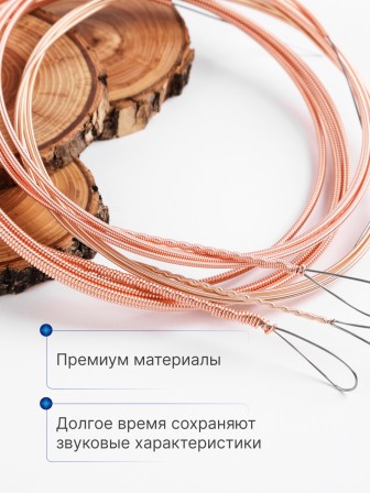 Комплект струн для балалайки контрабас Господин Музыкант BK8 сталь