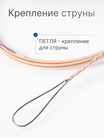 Комплект струн для балалайки контрабас Господин Музыкант BK8 сталь