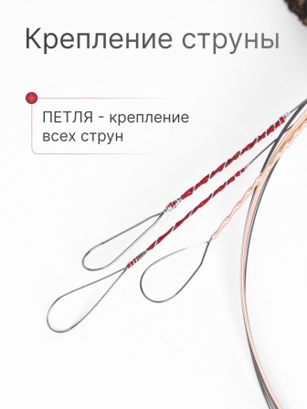 Комплект струн для домры малой Господин Музыкант DM29f красная 0,29